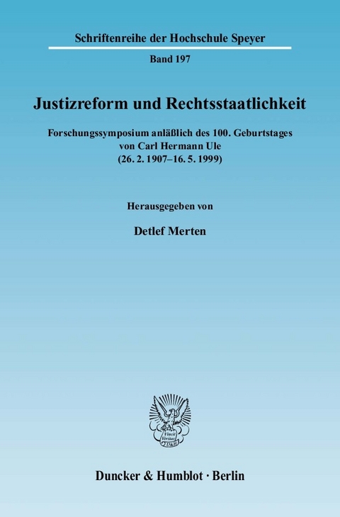 Justizreform und Rechtsstaatlichkeit. - 