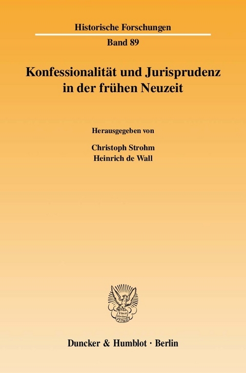 Konfessionalität und Jurisprudenz in der frühen Neuzeit. - 