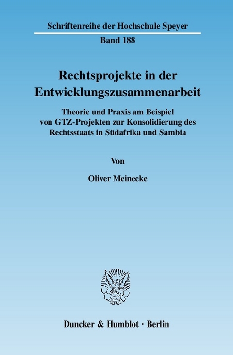 Rechtsprojekte in der Entwicklungszusammenarbeit. -  Oliver Meinecke