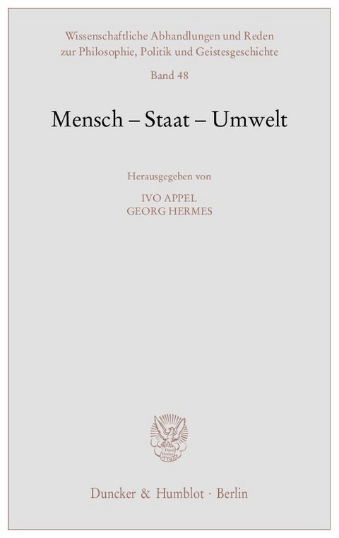 Mensch - Staat - Umwelt. - 