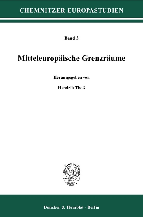 Mitteleuropäische Grenzräume. - 