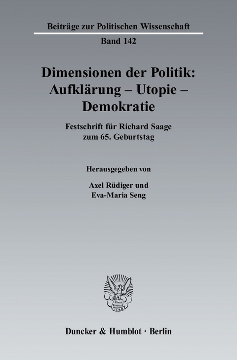 Dimensionen der Politik: Aufklärung - Utopie - Demokratie. - 
