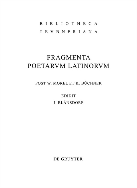 Fragmenta poetarum Latinorum epicorum et lyricorum - 