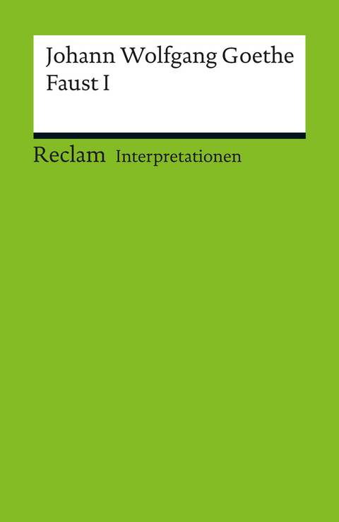 Ebook Interpretation Johann Wolfgang Goethe Faust I Von Werner