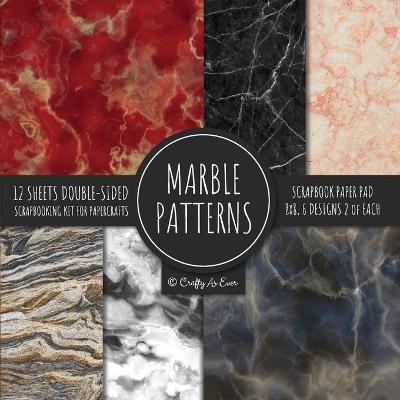Marble Patterns Scrapbook Paper Pad 8x8 Scrapbooking Kit for Papercrafts, Cardmaking, Printmaking, DIY Crafts, Stationary Designs, Borders, Backgrounds -  Crafty As Ever