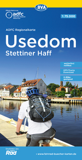 ADFC-Regionalkarte Usedom Stettiner Haff, 1:75.000, mit Tagestourenvorschlägen, reiß- und wetterfest, E-Bike-geeignet, GPS-Tracks Download - 