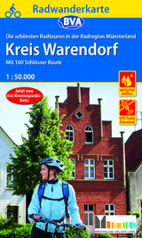 Radwanderkarte BVA Radregion Münsterland Kreis Warendorf mit 100 Schlösser Route 1:50.000, reiß- und wetterfest, GPS-Tracks Download - 