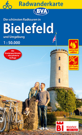 Radwanderkarte BVA Radwandern in Bielefeld und Umgebung 1:50.000, reiß- und wetterfest, GPS-Tracks Download - 