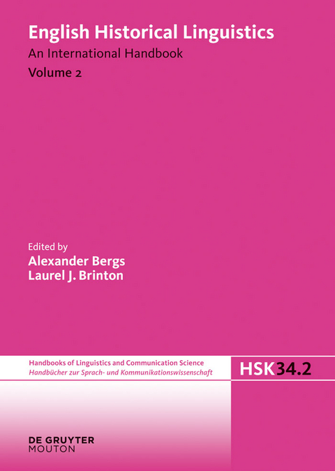 English Historical Linguistics. Volume 2 -  Alexander Bergs,  Laurel J. Brinton