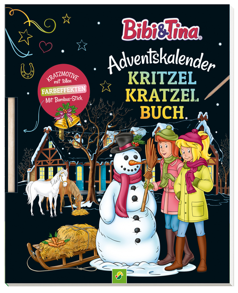 Bibi & Tina Adventskalender Kritzel-Kratzel Buch - Nicole Lindenroth