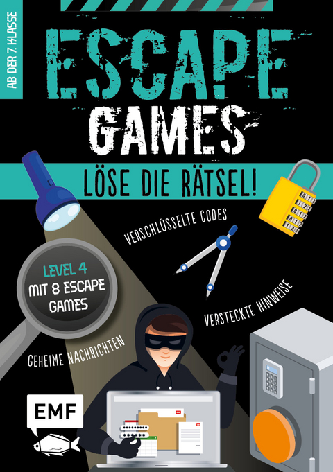 Escape Games Level 4 (türkis) – Löse die Rätsel! – 8 Escape Games ab der 7. Klasse - Olivier Lefebvre, Jean-Baptiste Civet