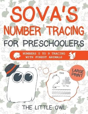 Sova's Number Tracing For Preschoolers -  The Little Owl