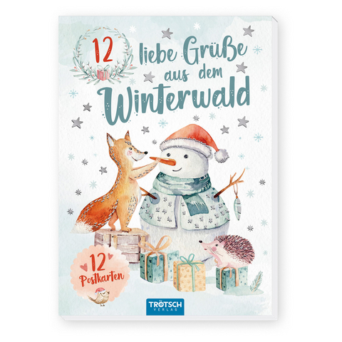 Trötsch Postkartenblock 12 liebe Grüße aus dem Winterwald - 