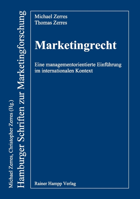 Marketingrecht -  Michael Zerres,  Thomas Zerres