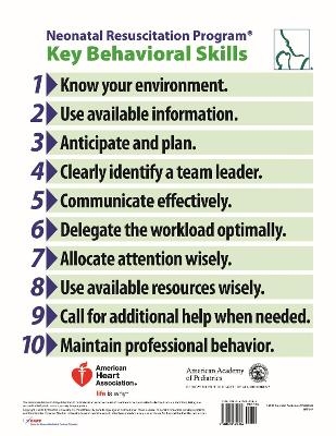 NRP Behavioral Skills Poster -  American Academy of Pediatrics,  American Heart Association