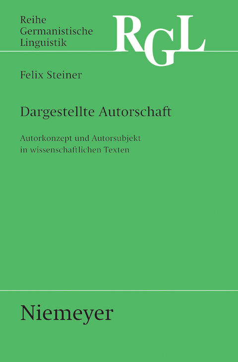 Dargestellte Autorschaft -  Felix Steiner