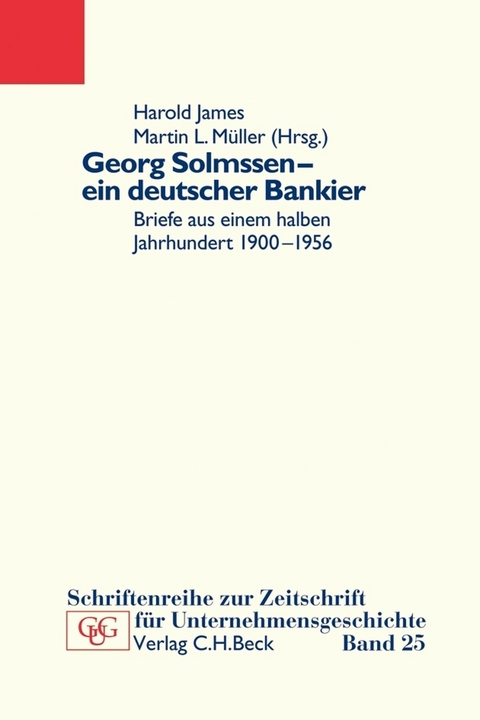 Georg Solmssen - ein deutscher Bankier - 