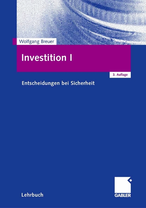 Investition I -  Wolfgang Breuer