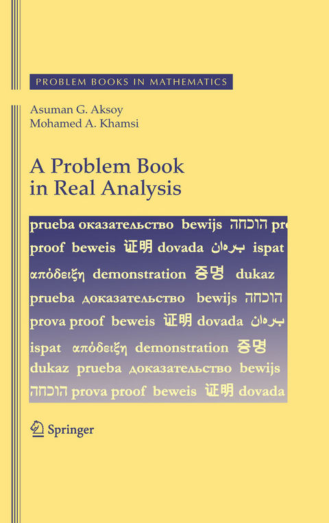 Problem Book in Real Analysis -  Asuman G. Aksoy,  Mohamed A. Khamsi