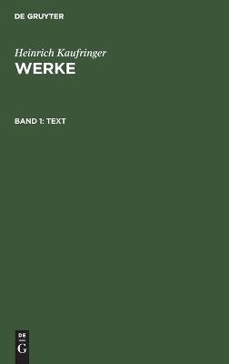 Werke / Text - Heinrich Kaufringer