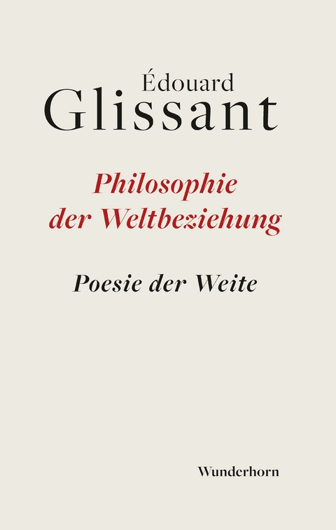 Philosophie der Weltbeziehung - Édouard Glissant