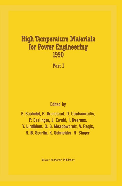High Temperature Materials for Power Engineering 1990 - 