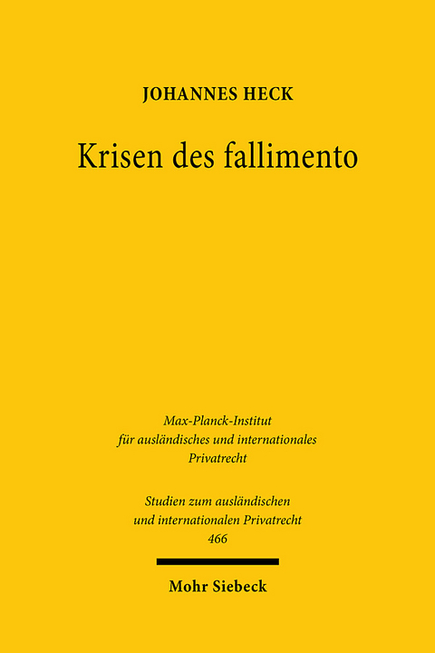 Krisen des fallimento - Johannes Heck