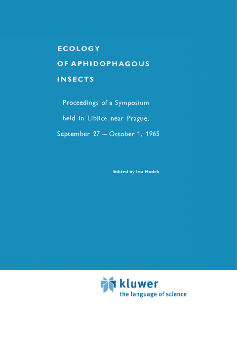 Ecology of Aphidophagous Insects - 