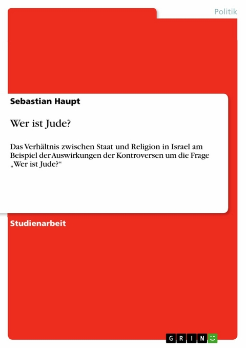 Wer ist Jude? -  Sebastian Haupt