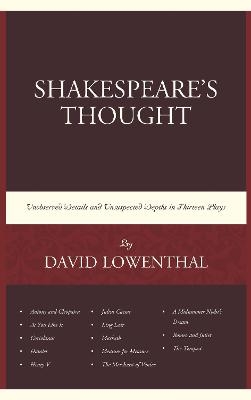 Shakespeare’s Thought - David Lowenthal