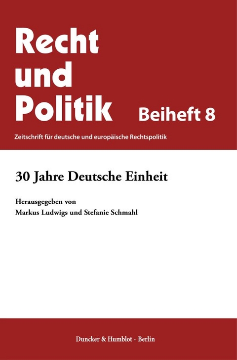 30 Jahre Deutsche Einheit. - 