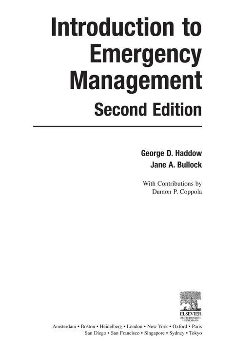 Introduction to Emergency Management -  Jane Bullock,  George Haddow