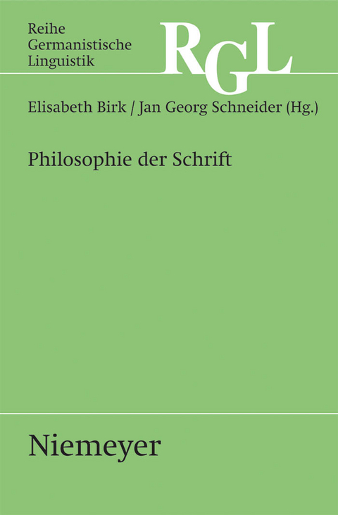 Philosophie der Schrift - 