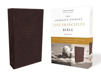 KJV, Charles F. Stanley Life Principles Bible, 2nd Edition, Leathersoft, Burgundy, Comfort Print