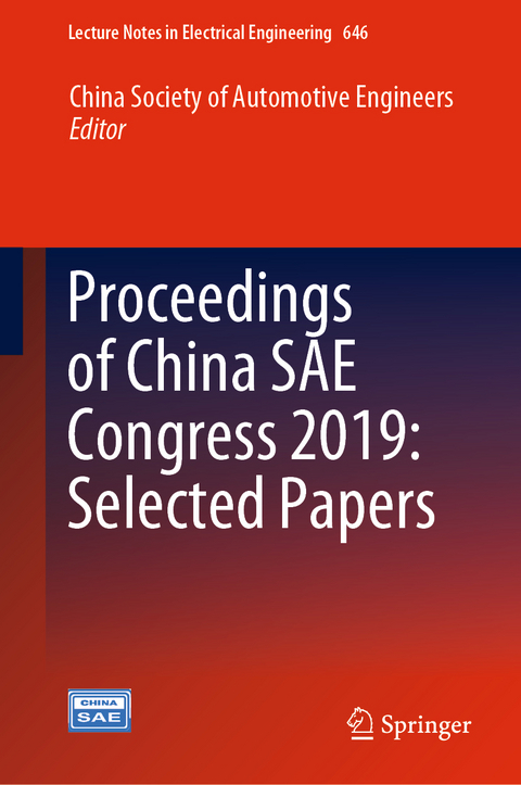 Proceedings of China SAE Congress 2019: Selected Papers - 