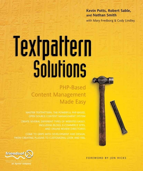Textpattern Solutions -  Mary Fredborg,  Cody Lindley,  Kevin Potts,  Robert Sable,  Roderick Smith