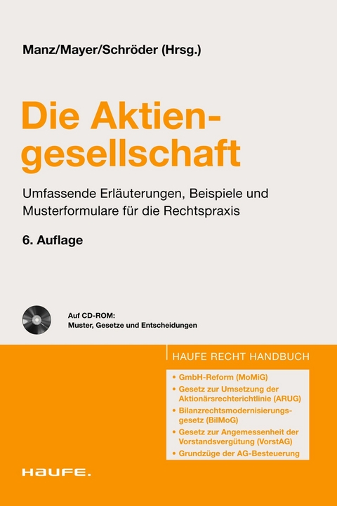 Die Aktiengesellschaft. Berliner Rechtshandbücher -  Albert Schröder,  Barbara Mayer,  Gerhard Manz