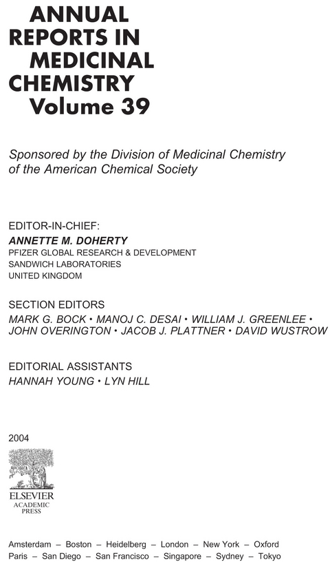 Annual Reports in Medicinal Chemistry - 