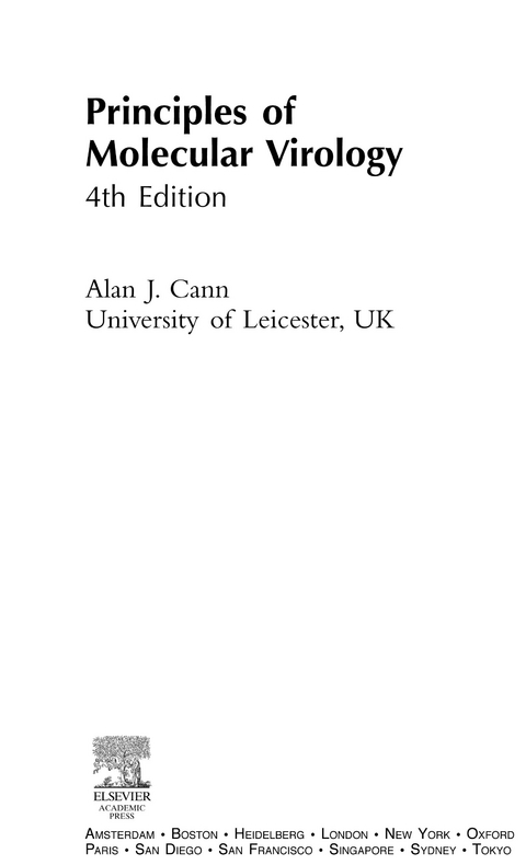 Principles of Molecular Virology (Standard Edition) -  Alan J. Cann