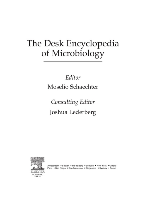 Desk Encyclopedia of Microbiology - 