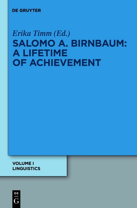 Linguistik / Linguistics -  Salomo A. Birnbaum