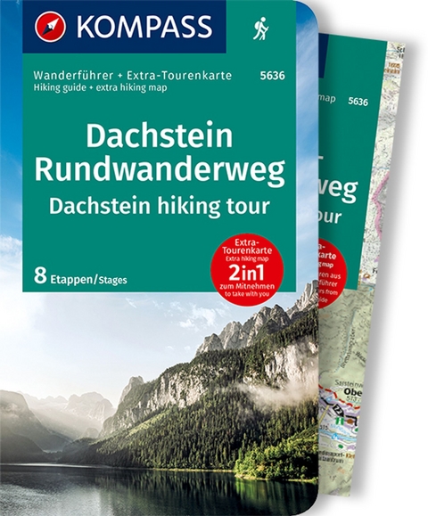 KOMPASS Wanderführer Dachstein-Rundwanderweg, 8 Etappen mit Extra-Tourenkarte - Innsbruck Kompass