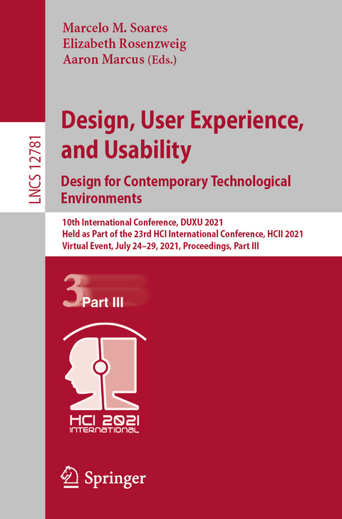 Design, User Experience, and Usability: Design for Contemporary Technological Environments - 