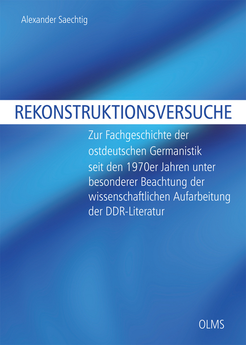 Rekonstruktionsversuche - Alexander Saechtig