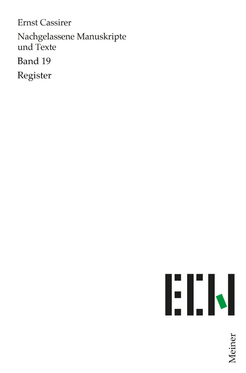 Register - Ernst Cassirer