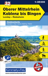 Kümmerly+Frey Outdoorkarte Deutschland 32 Oberer Mittelrhein, Koblenz bis Bingen 1:35.000 - 