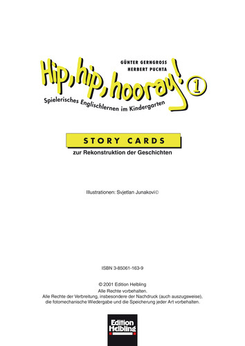 Hip, hip, hooray 1. Story Cards - Günter Gerngross, Herbert Puchta
