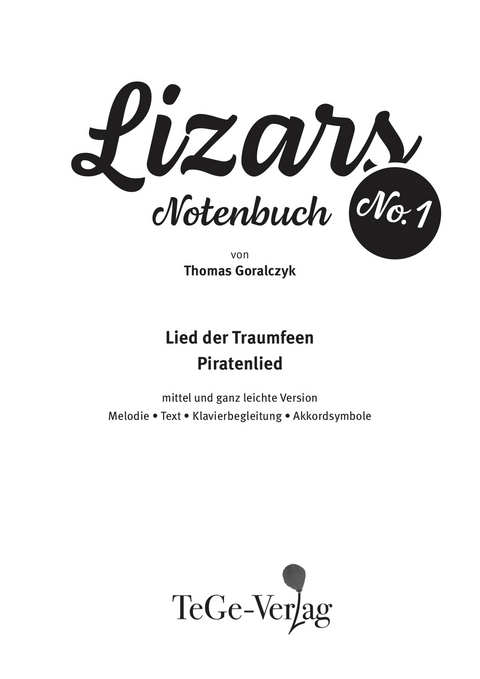 Lizars Notenbuch No.1 - Thomas Goralczyk