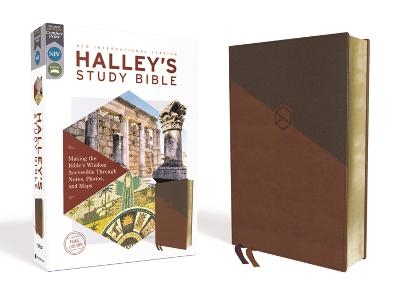 NIV, Halley's Study Bible (A Trusted Guide Through Scripture), Leathersoft, Brown, Red Letter, Comfort Print