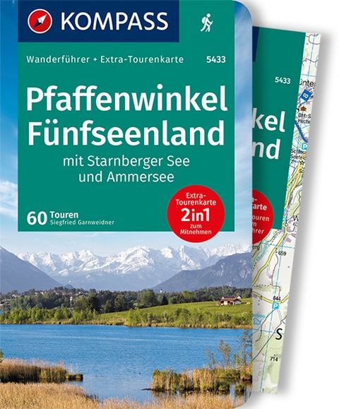 KOMPASS Wanderführer Pfaffenwinkel, Fünfseenland, Starnberger See, Ammersee, 60 Tourenen - Siegfried Garnweidner